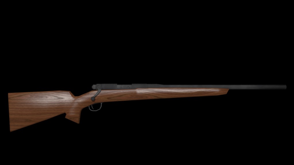 Hunting Rifle LowPoly preview image 1